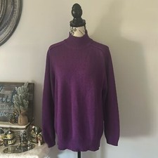 Vintage Ann Wi 90s Purple Mock Neck Sweater Women's size M