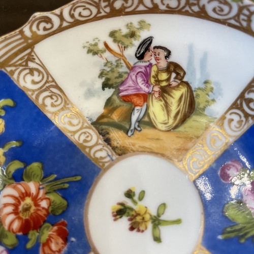 ANTIQUE MEISSEN PORCELAIN Demitasse Cup W. SaucerCOURTING COUPLE-1st Choice-MINT - Picture 6 of 16