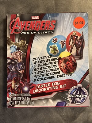 Marvel Avengers Age Of Ultron Easter Egg Decorating Kit Ages 5+ Brand New!!