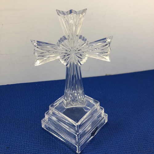 Vintage Lead Crystal Lenox "Wedding Promises" Treasures Cross Figurine Germany - Picture 2 of 8