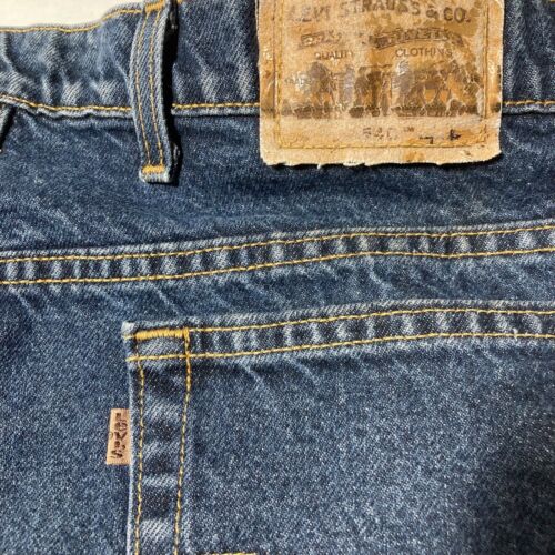 Vintage 1996 Levis 540 Jeans Mens 44x30 Flex Denim Signature Brown Tab Made USA - Picture 4 of 9