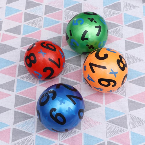 4 PCS Aufblasbarer Spielzeugball Kind Baby Zahl Kinderspielzeugball - Bild 7 von 11