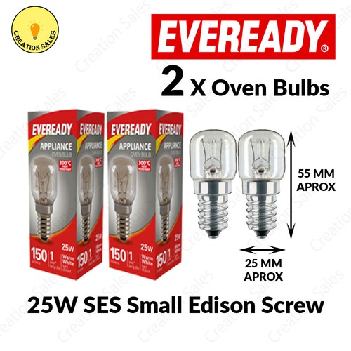 Oven Bulb 300°C Cooker Appliance Lamp Light 25W 240V SES E14 Eveready 2