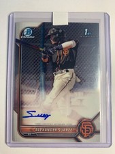 2022 Alexander Suarez Bowman Chrome 1st Prospect Auto #CPA-ASR GIants (2)