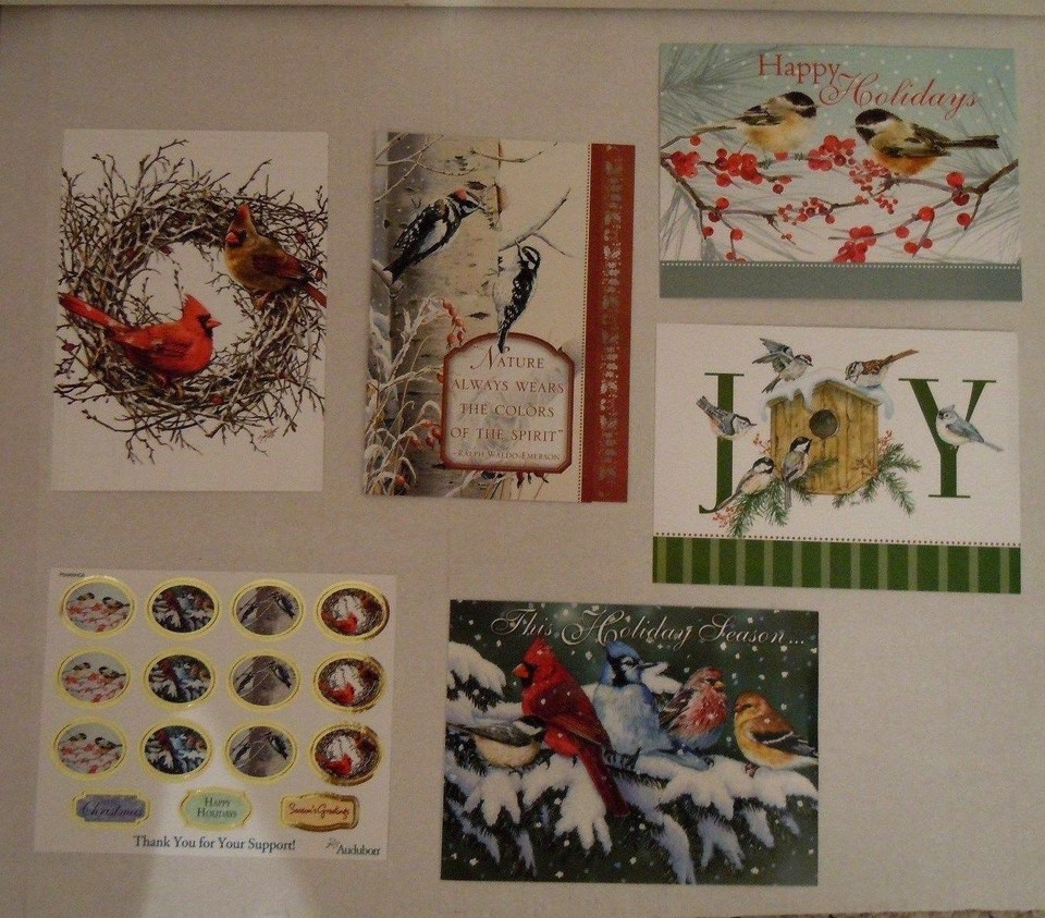 National Audubon Society Bird Holiday Cards 5 Cards with Envelopes