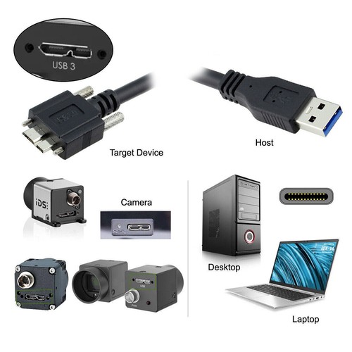 USB 3.0 A type Cable Male to Micro USB 3.0 B Male with Mount Panel Screws - Picture 12 of 50
