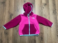 The North Face Hoodie, Girl's Size 6-12M, Pink Red Blue, Full Zip, Fleece