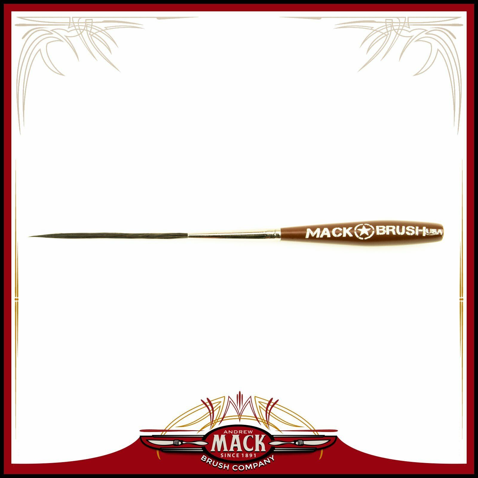 Andrew Mack Long Bob Pinstriping & Scrolling Brush Series LB Sizes 000 Outliner
