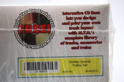 MTH 30-4028-0 RAIL KING HOLIDAY SPECIAL TROLLEY SEALED EXCELLENT CONDITION 1:48 - Picture 4 of 11