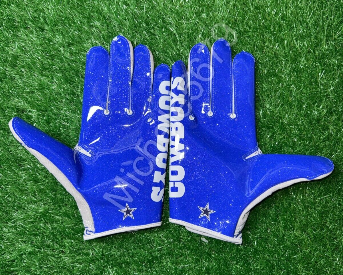 Nike NFL CeeDee Lamb #88 Cowboys PE Vapor Jet Football Gloves Blue