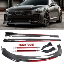 For Kia Stinger Forte Front Bumper Lip Spoiler Body Kit Side Skirt Carbon Fiber
