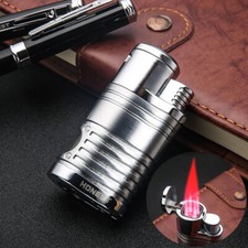 4 Flame Windproof Cigarette Lighte Jet Lighter Smoking Belt Cigar Cutter Gadget