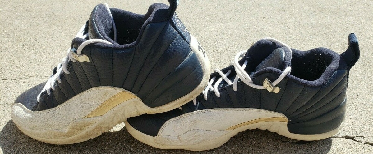 NIKE JORDAN 12 RETRO LOW MENS 9 OBSIDIAN/UNIVERSITY BLUE