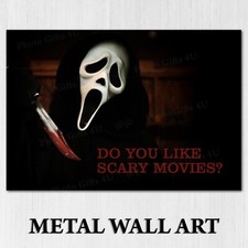 Movie Quote SCREAM Film Memorabilia Metal Sign Retro Horror Classic Room Decor