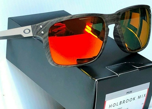 NEW* Oakley HOLBROOK MIX Woodgrain w POLARIZED Galaxy RUBY Sunglass 9384 - Picture 5 of 12