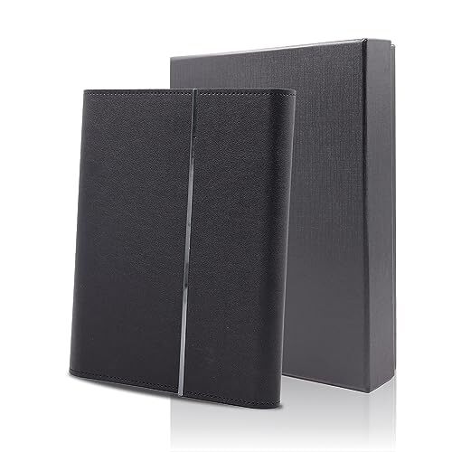 Journal Notebooks, PU Leather Business Notebooks for Work, 1 Pack Black-box