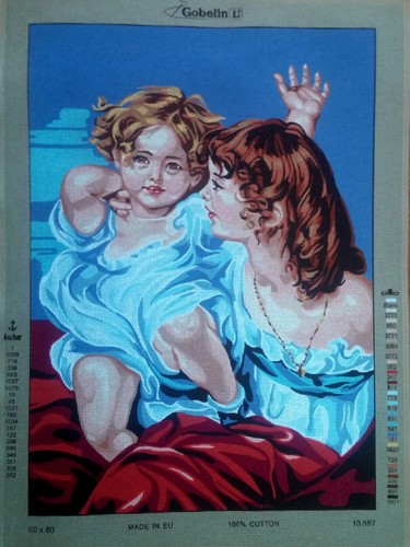 Needlepoint tapestry painted canvas 10.557 - Sisters (24"x32") GobelinL - Picture 2 of 2