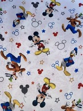 Disney Toddler Fitted Sheet Mickey Mouse Goofy Donald Pluto