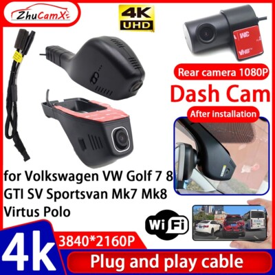Dash Cam Camera for Volkswagen VW Golf 7 8 GTI SV Sportsvan Mk7 Mk8 Virtus Polo
