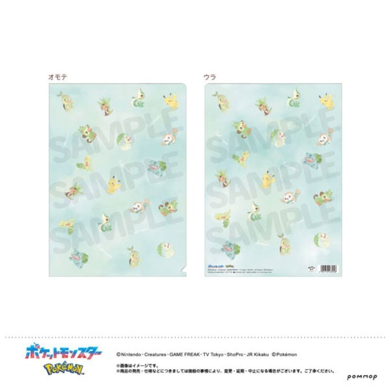 Pokemon Clear File A Pikachu & Grass JAPAN OFFICIAL