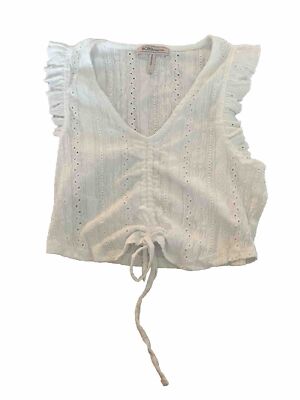 BCBGeneration Women's Flutter Strap Drawstring Top – Stretchy, Flattering & Versatile - View #4