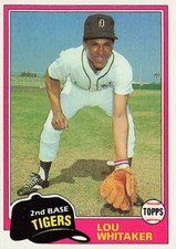 Lou Whitaker 1981 Topps Baseball Card #234