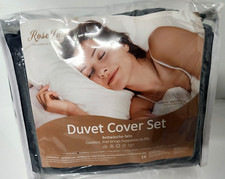 3Pc 100 Microfiber Duvet Cover Set Full Sz Solid Color Comforter Cover w/2Shams