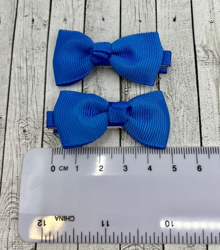 Royal Blue Hair Bows - Picture 4 of 30