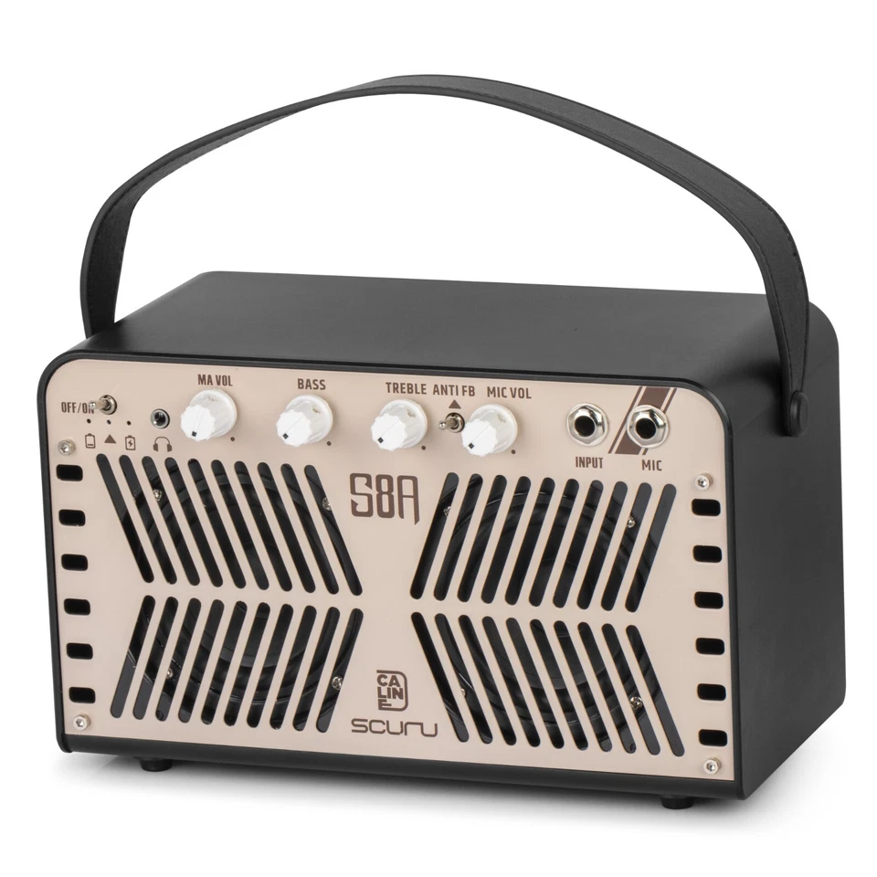 Caline Scuru S8A 20W Portable, Recharge Acoustic Guitar Amplifier with Bluetooth - Image 3 of 4