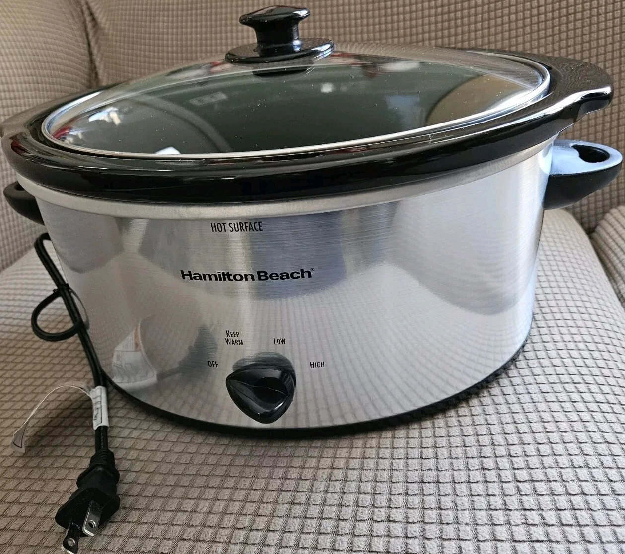 Hamilton Beach 5Qt Oval Electric Portable Slow Cooker Removable Stoneware Crock
