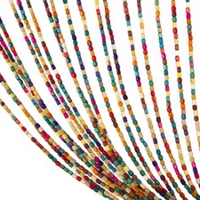 Vintage Colored Wooden Beads Curtain Hanging Door Divider 90X175Cm UK