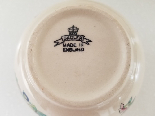 Vintage Sadler England Indian Tree Floral Ginger Tea Jar with Lid 5" Tall - Picture 7 of 7