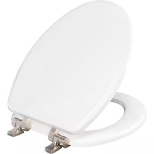 Weston Slow Close Elongated Closed Front Toilet Seat in White
