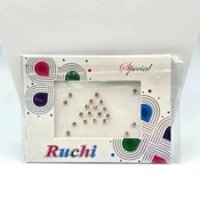 Ruchi Silver Rhinestone Stick on Forehead India Binidi Fashion Accessories NWT