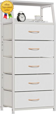 white fabric dresser Baxton Studio Laria Teddy 6-Drawer 50.8 in. Storing clothes WLIVE Fabric Dresser for Bedroom