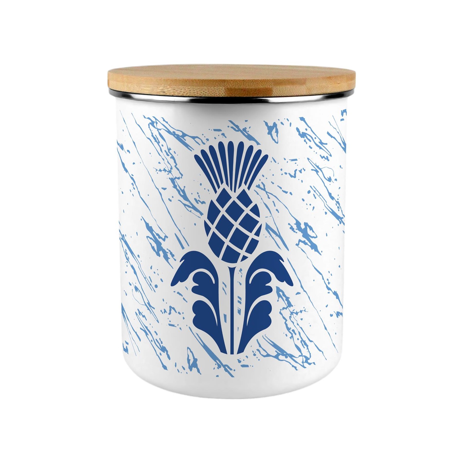 Scottish Thistle Large Canister Gift - Gaelic Language Storage Jar