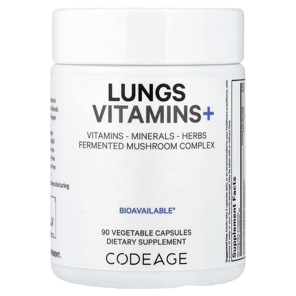Lungs Vitamins +, 90 Vegetable Capsules