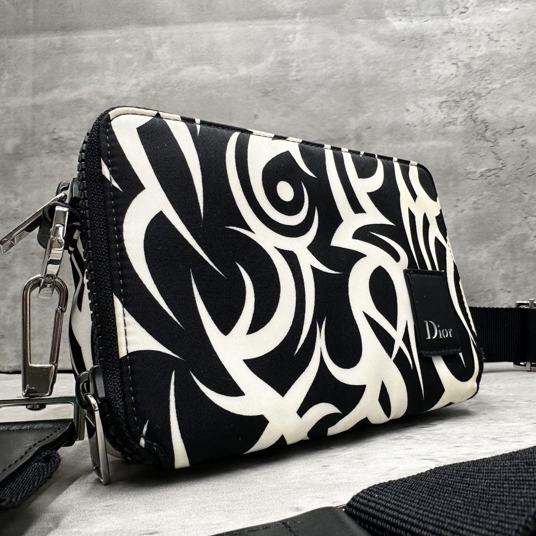 Dior Leopard Pattern Shoulder Bag Crossbody Wallet Used