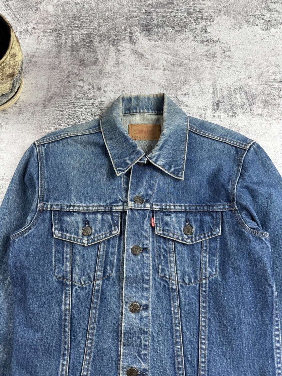 Vintage Levi's 90S USA Trucker Denim Jeans Button Jacket 70506