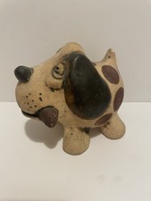 VINTAGE WELSH GROGG STUDIO POTTERY  DOG JOHN HUGHES WALES 70's.