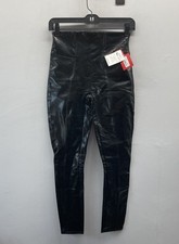 NWT Spanx 20301Q Faux Patent Leather Leggings Women's Black Sz S Petite