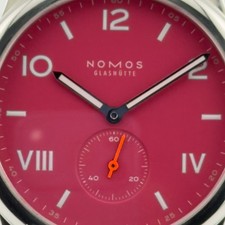 NOMOS Club Campus 38 Deep Pink Sapphire 100m Swiss Made Manual WInd Full Set 2