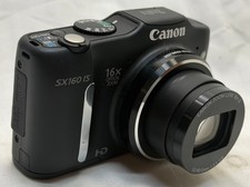 Canon PowerShot SX160 IS 16.0MP Digital Camera - Black Works Great Free Ship