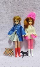 Mattel Set Of 2 Vintage 1970  s Topper Dawn Fashion Dolls with Extras HTF Glori