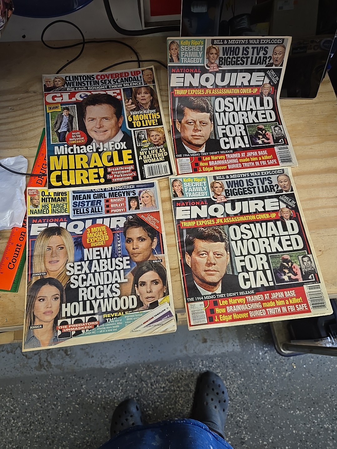 National Enquirer Globe Sun Weekly World News Lot of 4 Magazines-image