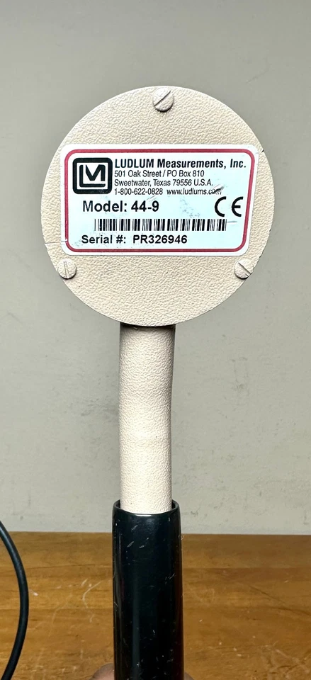 Ludlum Measuremets Inc. Modelo 14C Uso General 44-9 GM Detector Tipo Panqueque Foto 2 de 4