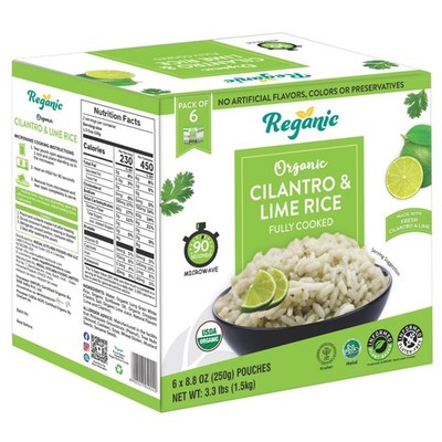 ORGANIC REGANIC CILANTRO LIME RICE 6 PACK 8.8 OUNCES EACH