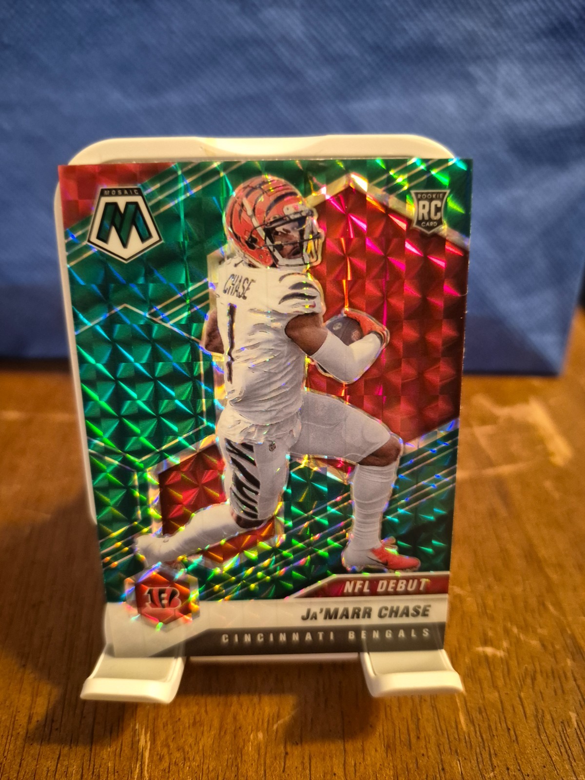 2021 Panini Mosaic - NFL Debut Ja'Marr Chase #247 Green Mosaic Prizm (RC)