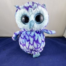 Ty Beanie Boos Purple Blue Owl Oscar Plush Toy