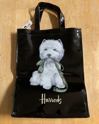 Shopping Bag Westies Bags New Harrods Black PVC Shopping Tote Bag